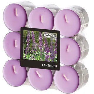 Papstar Duftteelichter, Lavendel, Ø 37,5 mm · 16,6 mm, "Flavour" 10 x 18 Stück