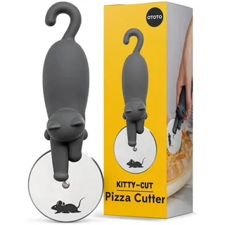 ototo Kitty Cut Pizzaschneider Edelstahl schwarz, weiß
