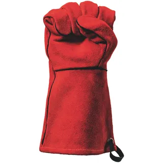 Feuermeister Grillhandschuhe aus Leder, rot, Größe 12