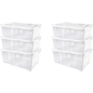 Alpfa Schuhbox 33 x 20 x 11 cm 6-tlg. transparent