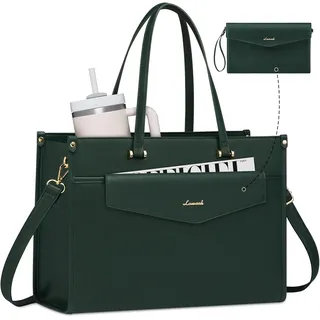 LOVEVOOK Handtasche Damen Groß, Arbeitstasche Damen 15,6 Zoll, Wasserdicht Leicht Laptoptasche Shopper Business Lehrertasche Tasche, PU Leder Tote Bag Schultasche für Uni Büro Schule Business