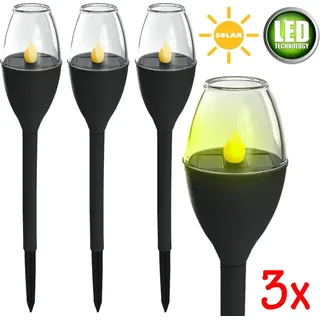 stephans möbelbörse Gartenfackel Kunststoff 38,0 cm 3er Set