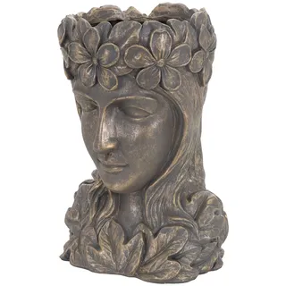 ML-Design Frauenkopf Figur 21 x 16 x 32 cm Bronze