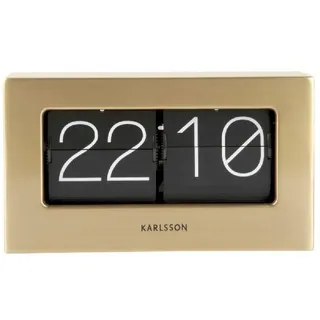 Karlsson Uhr Wand- und Tischuhr Boxed Flip Brushed Gold