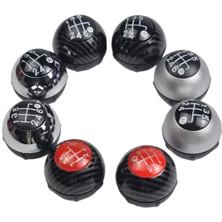 Hacreyatu 6 Gang Schaltknauf Stick Schalthebel Passend für Fiat 500 | 2012 2013 2014 2015 2016 2017 2018 (Black, 6 Gang)