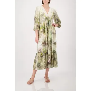 Monari Maxikleid Tropisches Muster Grün 36