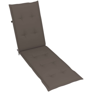 Tidyard Liegenauflagen Liegestuhl Auflage Stuhlauflage Deckchair Sonnenliege Liege Kissen Polster Polsterauflage Taupe (75+105) x50x4cm