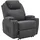 MCombo Relaxsessel elektrisch Mikrofaser 92 x 109 x 92 Dunkelgrau mit Massage und Heizfunktion