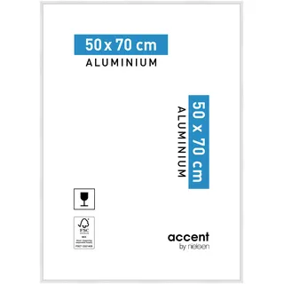 Nielsen Bilderrahmen Aluminium Weiß glanz 50x70 cm 1 St.
