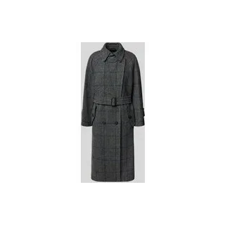 Regular Fit Wollmantel mit Gürtel Modell 'SESTRI', Dunkelgrau, 38