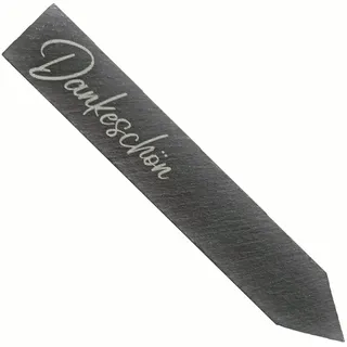 Blumenstecker "Dankeschön" Topfstecker aus Schiefer, ca. 19 cm, graviert. Schieferstecker, Stecker für Blumentopf aus Stein.