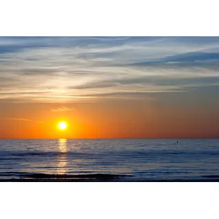 Fototapete PAPERMOON "Sonnenuntergang an der Ostsee", bunt, B:5m L:2,8m, Vlies, Tapeten