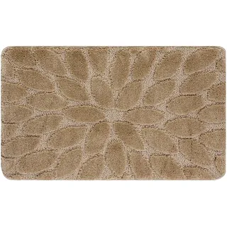 Badteppich Supreme Stones, Steine, Rutschfest, Weich – Beige Beige 60x100 Cm