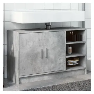 vidaXL Waschbeckenunterschrank 90 x 29 x 55 cm Betongrau
