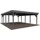 Doppel-Carport 555 x 732 cm Dunkelgrau lackiert