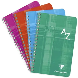 Clairefontaine Registerbuch kariert 11 x 17 cm farbig sortiert