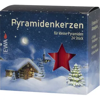 SAICO Original Adventskerze Pyramidenkerzen Rot 24 Stück BxHxT 1,4x7,4x1,4cm NEU rot