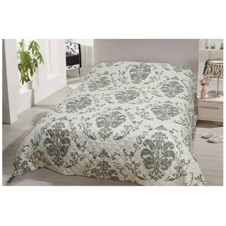 Bestlivings Tagesdecke, Decke XXL (220x240 cm) Patchwork, Überwurf Steppbett grau