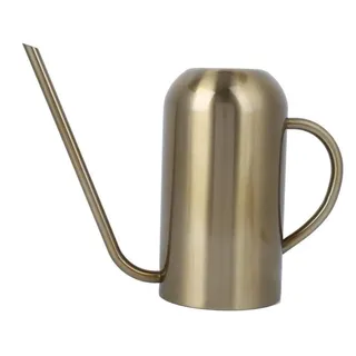 Gießkanne Aus Edelstahl Mit Langem Ausguss, Gartenbewässerungswerkzeug, Gold, 1,5 L.