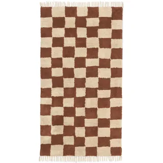 Ferm Living Mara Teppichläufer 90 x 150 cm Rust/Warm Sand