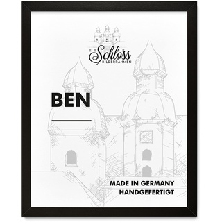 Schloss BILDERRAHMEN Ben 59,4x84 cm DIN A1, Dekor Schwarz