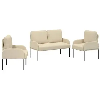 vidaXL Sofagarnituren 3 pcs Creme 115 x 56 x 80 cm Sperrholz
