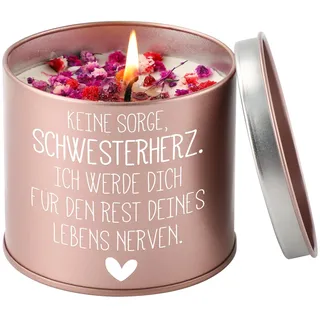 PRSTENLY Geschenk Schwester Geburtstag, 9OZ Lavendel Duftkerze | Geschenke für Schwester Geburtstag Weihnachten Hochzeitstag Ostern, Geburtstagsgeschenk für Schwestern