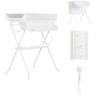 Chipolino Babywanne Wickeltisch 2 in 1 Aqua Zubehörfach klappbar Ständer Stopfen beige