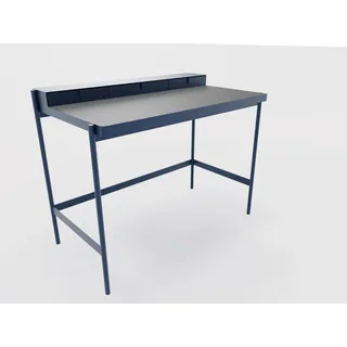 PS 20 Sekretär/Schminktisch Ozeanblau (RAL 5020) Linoleum Grau