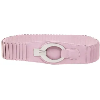 lordies Gürtel Elastisch Stretch Stretchgürtel Damen Taillengürtel Einfarbig (Rosa) - Längen 85 cm (dehnbar bis ca. 120cm)