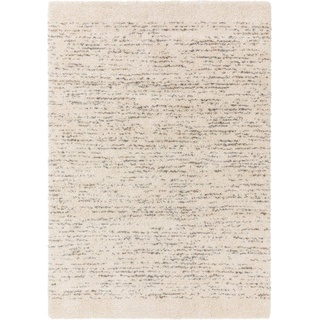 Hochflor-Teppich Gobi, benuta, rechteckig, Höhe: 21 mm, Kunstfaser,  Berber, Ethno-Style, Wohnzimmer beige|weiß 160 cm x 230 cm x 21 mm