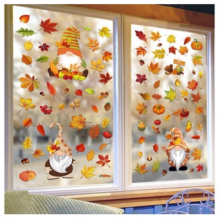 Fenstersticker »Thanksgiving Herbst Deko Fenster Aufkleber, Herbst Fensterbilder«, GelldG bunt