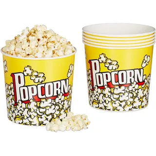Relaxdays Popcorneimer 6 St. Gelb
