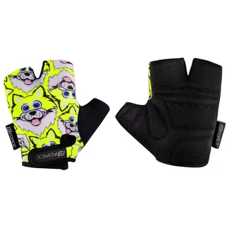 FORCE Fahrradhandschuhe Handschuhe FORCE WOLFIE KID gelb-weiss S