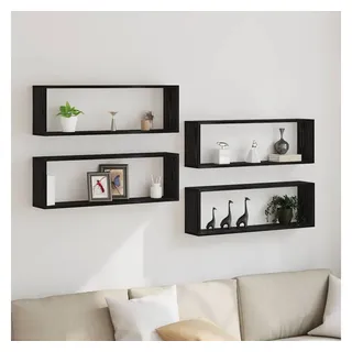 vidaXL Wandregal 80 x 15 x 26 cm Schwarz