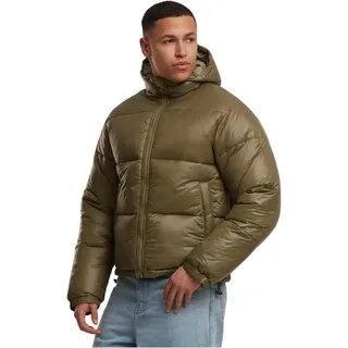 Urban Classics Glänzende Steppjacke mit Kapuze Winterjacken/Mäntel tiniolive S