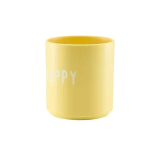 DESIGN LETTERS Becher   , gelb , Porzellan , Maße (cm): H: 8,5  Ø: 8