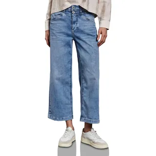 STREET ONE Damen A378552 Wide Leg Jeans, Light Blue Washed, 31W x 26L - 31W / 26L