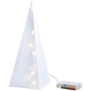 Weihnachtsdeko "Pyramide" mit Hologramm-Effekt und 10 LEDs