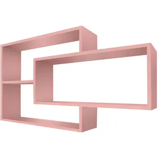 Mein-Regal Schweberegal, Rosa, Holzwerkstoff, 104x59x20 cm, Wohnzimmer, Regale, Wandregale