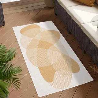 Carpet City DUO RUG 5835 Wendeteppich 80 x 150 cm Gelb/Weiß