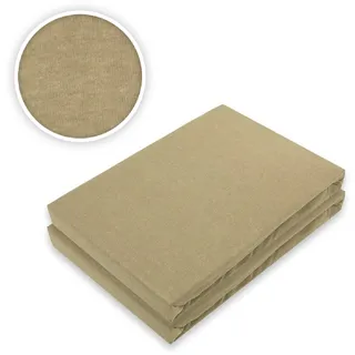 EXKLUSIV HEIMTEXTIL Doppelpack Marke Jersey Spannbettlaken 60 x 120 - 70 x 140 cm Sand
