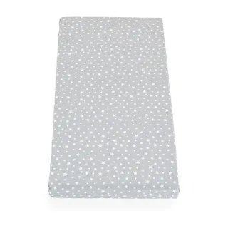 Moni Babybett-Matratze Classico 120 x 60 x 9 cm, Bezug abnehmbar, 100% Baumwolle hellgrau