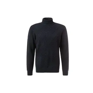 bugatti Herren Rollkragenpullover blau unifarben, blau, Herbst/Winter 2023/2024