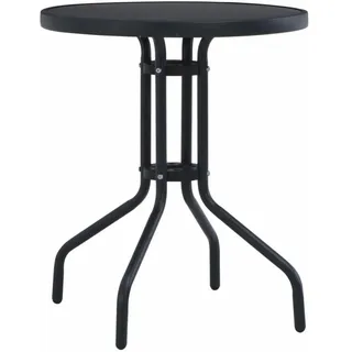 vidaXL Gartentisch Ø 80 x 72 cm Schwarz