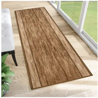 Tapiso Läufer Anti Rutsch, rechteckig, Höhe: 6 mm, Antirutsch Flurläufer Meterware, rutschfest, pflegeleicht braun 67 cm x 180 cm x 6 mm