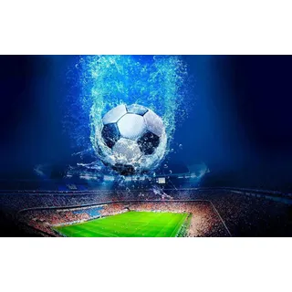 WYTTT Puzzle 1000 Teile Landschaft Erwachsene Puzzle Holzpuzzle 3D Klassisches Puzzle Unterwasser Fußball DIY Moderne Kunst Hauptdekor,75X50Cm