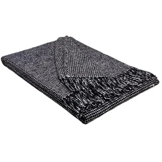 Wohndecke Decke Wohndecke Plaid Kuscheldecke Tagesdecke PALMERA, STTS schwarz