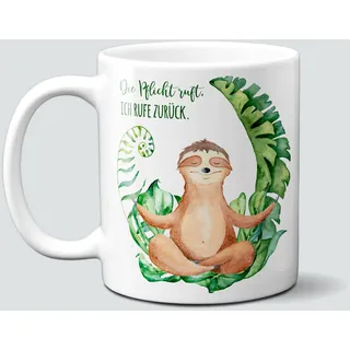 online-hut-Tasse - Kaffeebecher - Kaffeetasse - Faultier - Motivtasse - Faultiertasse - LT-2