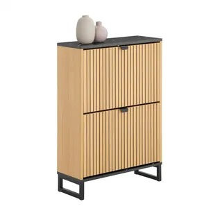 SoBuy Schuhschrank 60 x 88 x 24 cm geschlossen / schwarz